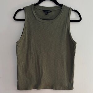 Banana Republic sleeveless olive green linen blend x-small